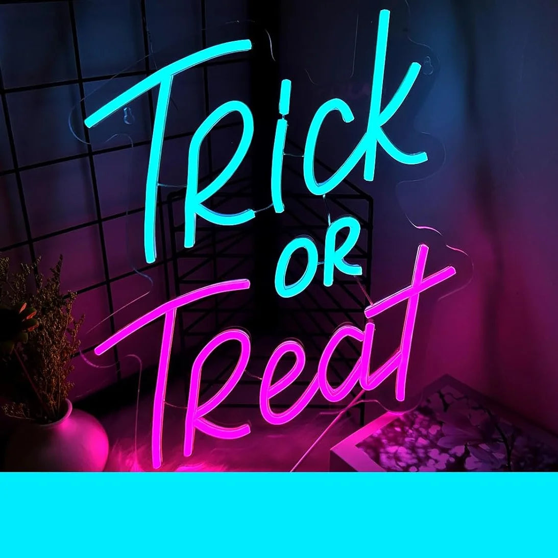 Illuminate Your Halloween with Captivating Trick-Or-Treat Neon Signs - USB-Powered Wall Decor for Home Bars, Salons, and Coffee Shops!