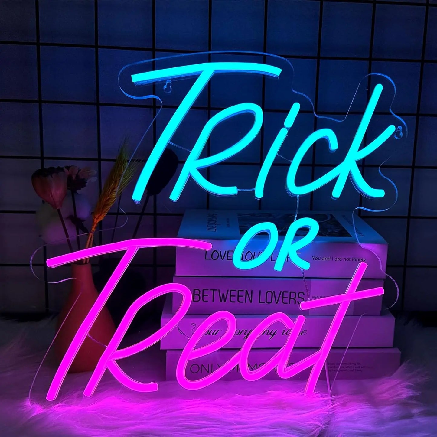 Illuminate Your Halloween with Captivating Trick-Or-Treat Neon Signs - USB-Powered Wall Decor for Home Bars, Salons, and Coffee Shops!