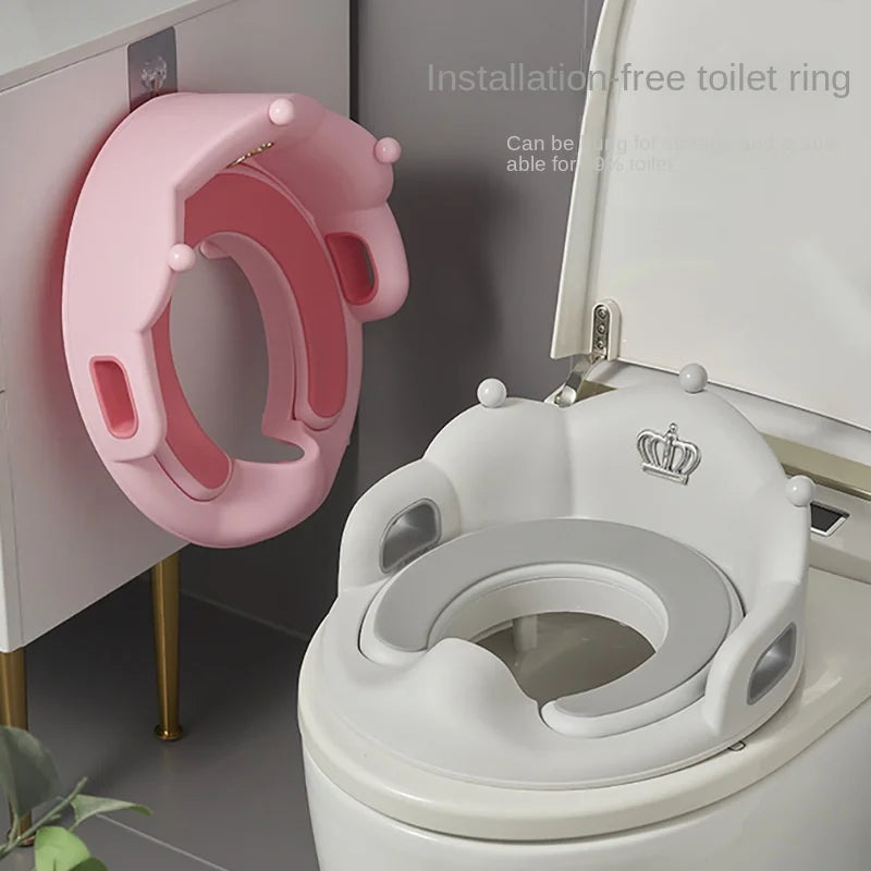 Portable Baby Crown Toilet Seat - Toddler Training Cushion for Easy Potty Success