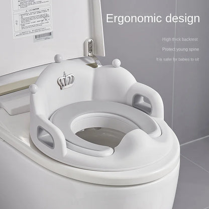Portable Baby Crown Toilet Seat - Toddler Training Cushion for Easy Potty Success