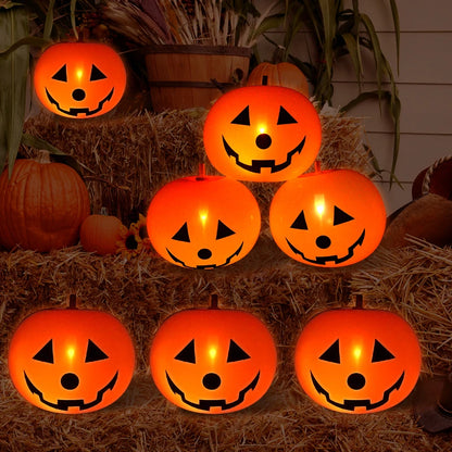 Illuminate Your Halloween with 5Pcs LED Glowing Balloons - Spooky Ghost & Pumpkin Latex Decorations for Home and Outdoor Fun!